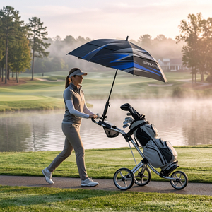 high-quality durable double layer golf <b>umbrella</b> strong <b>windproof</b> waterproof air vented fiberglass frame large rain <b>umbrella</b> - Product Image 3