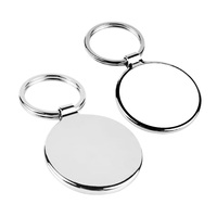 Neuer leerer Sublimations-Metalls chl üssel ring mit runder/Herz-/Rechteckform DIY-Wärme übertragungs schlüssel bund mit Plastiktüten verpackung