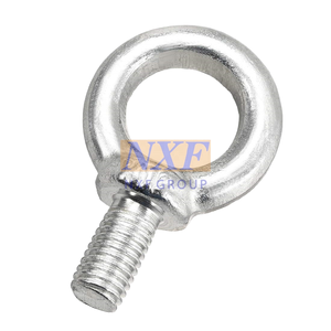 Bullone a Occhio con <span class=keywords><strong>Testa</strong></span> <span class=keywords><strong>Esagonale</strong></span> Liscia in Acciaio Inox Grado 8.8, Dimensione Filettatura M8 con 2 Dadi DIN444 - Product Image 1