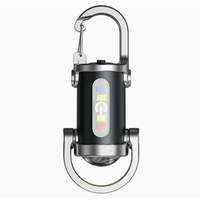 Lampu Gantungan Kunci Mini Lampu Peringatan Darurat Lampu Kerja Berperingkat IP65 untuk Berkemah Menggunakan Bodi Plastik Daya Tahan Baterai Lama Senter Portabel