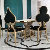 Kursi Makan Stainless Steel Berlapis Flanel Neo Klasik Sederhana Kursi Ruang Tamu Dapur Produsen Grosir OEM ODM