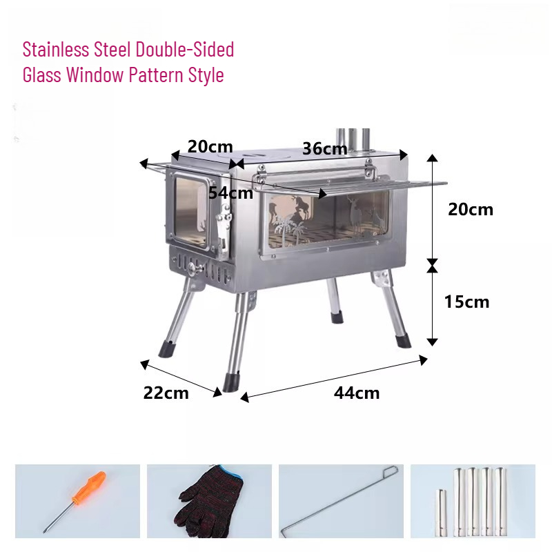 Grilles de fenêtre en verre double face argentées en acier inoxydable