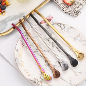 Pailles filtrantes colorées pour cocktails, outils de mélange de boissons, en <span class=keywords><strong>acier</strong></span> inoxydable 304 de qualité alimentaire, réutilisables, accessoires de bar - Product Image 3