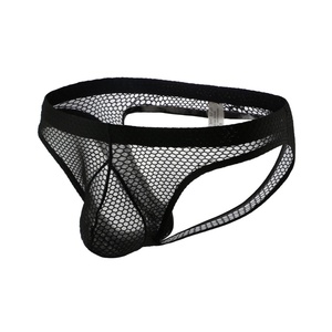 Calzoncillos suspensorio ultrafinos de tiro bajo para hombre, bragas <span class=keywords><strong>sexis</strong></span> de malla transparente, cintura de tela de punto transpirable - Product Image 4