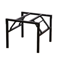 Conception personnalisée Bases noires Pied de bureau en métal Pieds de table basse séparés détachables en fer noir