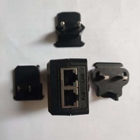 Injecteur PoE avec prise interchangeable EU, UK, US, AU, chargeur 48V, adaptateur PoE 24W avec prise d'alimentation universelle