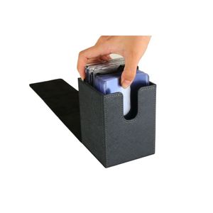 Boîte de rangement pour cartes en PU durable FX, double porte, capacité de plus de 50 cartes, grand rangement, porte-cartes en cuir pour collection de jeux de société - Product Image 3