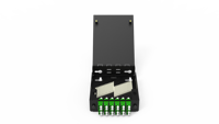 Panel Patch Fiber Optik KNC WP6001 1U 12/24 Port LGX Metal Compact untuk Pemasangan di Dinding Dalam Ruangan/Rel DIN