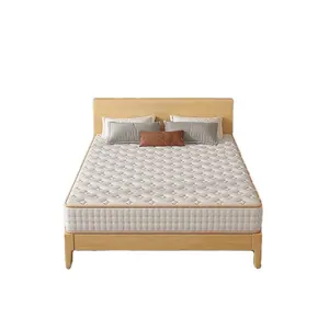 Haute qualité orthopédique 7 zones euro top poche printemps latex naturel et mousse à mémoire de forme gel euro top matelas