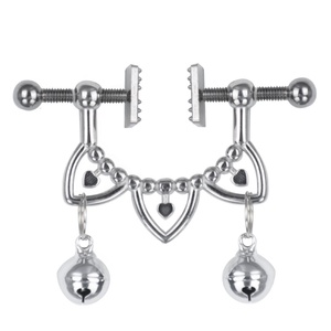 Female Bells Nipple Breast <b>Clamps</b> With Chain <b>Clips</b> Stimulator Flirt Breast Nipple <b>Clips</b> Bondage Bdsm Slave Women Adult Sex Toys - Product Image 6