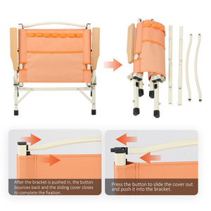 Chaise pliante Kermit en aluminium légère et portable pour le camping, la plage, les voyages et les pique-niques, avec logo personnalisé. - Product Image 4