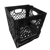 Caisse en plastique pliable et empilable pour le stockage de bouteilles, 24, 26, 50 quarts, résistante, en maille, pour la vente