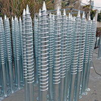 Ancres solaires au sol sans béton, vis de fixation galvanisées, système de montage de panneaux solaires, pieux de fixation au sol