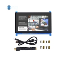 Pantalla de 7 Pulgadas 1024x600 para Raspberry Pi 4B/3B, Pantalla Táctil Windows, Mini Monitor HD MI de 7 Pulgadas con Pantalla Táctil Capacitiva