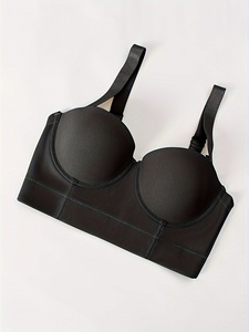 Europeo americano Cross-Border senza cuciture anello in acciaio liscio <span class=keywords><strong>reggiseno</strong></span> traspirante per tutti i giorni a mezza coppa con ferretto solido lavorato a maglia - Product Image 6