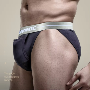 Men Ice <b>Silk</b> Triangle Briefs U Convex Pouch Design Breathable Separated Casual <b>Underwear</b> - Product Image 2