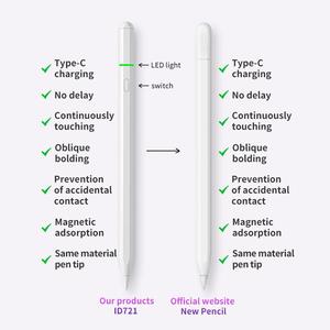 ปากกาทรงดินสอคาพาซิทีฟแบบไร้สายสำหรับชาร์จด้วยแม่เหล็กสำหรับ <span class=keywords><strong>Apple</strong></span> Pencil 2ND ปากกาสไตลัส - Product Image 3