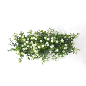 نباتات اصطناعية رائجة للحدائق الداخلية، أوراق أوكالبتوس اصطناعية مع زهور جيبسوفيلا في حامل معدني، نبات الحظ والثروة - Product Image 5