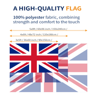 Offre Spéciale 3 * 5FT Drapeau Volant Extérieur Bannière 100D Polyester Tous Les Pays Drapeaux Nationaux-UK