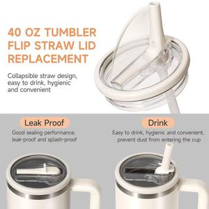 <span class=keywords><strong>M</strong></span> 40oz Becher deckel für Stanley Tumbler Filp Stroh deckel Ersatz Auslaufs ichere spritzwasser geschützte Becher abdeckung für Stanley - Product Image 2