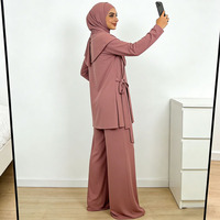 Burkini islamique 3 pièces pour femmes, maillot de bain modeste, ensemble pantalon à manches longues et hijab