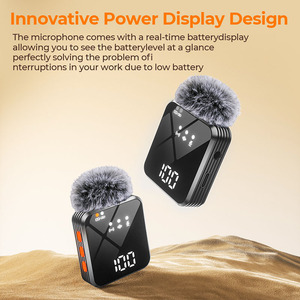 Microphone Lavalier Sans Fil <span class=keywords><strong>A13</strong></span> 2.4G avec Réduction de Bruit ANC, Portée de Transmission de 20 Mètres pour Diffusion en Direct sur Téléphone Mobile - Product Image 6