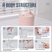 Humidificateurs rechargeables pour la maison et la voiture, mini humidificateur ultrasonique USB LED pour chambre de bébé, brumisateur d'air de table, humidificateur à vapeur froide H2O