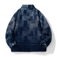 Veste en velours côtelé sur mesure OEM pour homme, doublure Sherpa, patchwork à carreaux, boutonnée, coupe oversize, veste chemise, vêtement d'extérieur hiver