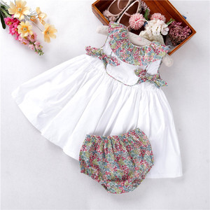 OEM summer vintage toddler baby girls' spanish dresses for kids clothes sets ruffles wholesale children clothes boutiques