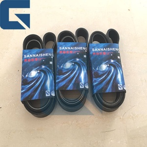 อะไหล่รถขุดสายพานสำหรับ EC160B EC210B สายพานพัดลมเครื่องยนต์ VOE11709635 11709635 10PK1490 - Product Image 1