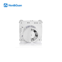 Ventilateur d'extraction axial 100 mm 4'' ultra-plat avec lumière intégrée, résistant aux UV, en ABS, pour salle de bain, petit appartement, ventilation résidentielle