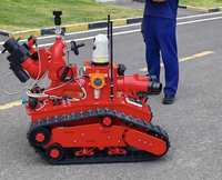 Robot Pemadam Kebakaran RXR-M40D-880T, Alat Pemadam Kebakaran Meriam Air 40L/S Jangkauan 65M, Peralatan Pemadam Kebakaran RC