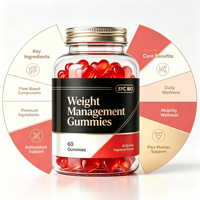 Gummies de gestion du poids à base de fibres végétales, marque privée OEM, pour adultes, 60 gummies par flacon, équilibre métabolique quotidien