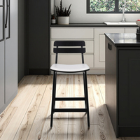 Personnalisable tout en bois massif haute chaise de bar simple dossier confortable réglable pour Table à manger téléphone portable salon