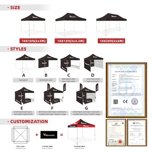Carpa <span class=keywords><strong>de</strong></span> Lona Resistente para Exteriores <span class=keywords><strong>de</strong></span> 10x10 pies para Mercado <span class=keywords><strong>de</strong></span> <span class=keywords><strong>Pulgas</strong></span>, Refugio Promocional para Ferias Comerciales con Logotipo Personalizado, Precio <span class=keywords><strong>de</strong></span> Fábrica al por Mayor - Product Image 2