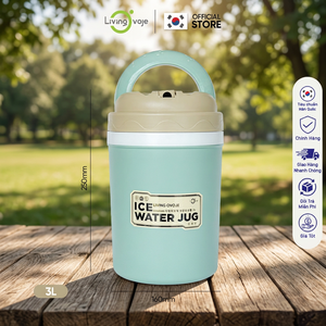 Enfriador de Agua con Aislamiento Térmico de 2.5L, Color Verde Menta, Portátil, Ligero, Duradero, Diseño Moderno, para Camping, 5 Horas de Hielo, Tecnología SB TECH, Vietnam PP - Product Image 2