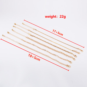 Fashion Chain Link <b>Bracelets</b> <b>Set</b> Gold Plated Alloy Bohemian Style Unisex Jewelry 4 Piece Stackable Design - Product Image 4