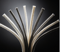 Cordon tressé en fibre de verre, résistant aux hautes températures, ignifuge, flexible, pour four industriel