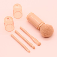 Ensemble de pinceaux de maquillage 4 en 1 pour fond de teint Blush Pinceau portable pour les yeux pour le voyage
