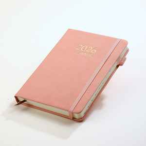 Commercio all'ingrosso della fabbrica in pelle cancelleria Notebook con nastro elastico calendario A5 Agenda colorata logo personalizzato con copertina rigida latticini - Product Image 6