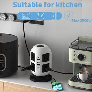 Vente chaude Multi-Fonction Surge Protector Câble De Données <span class=keywords><strong>Télescopique</strong></span> 8 10A UK/US Tour Power Strip <span class=keywords><strong>Rallonge</strong></span> pour Bureau À Domicile - Product Image 4