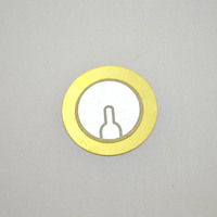 Diaphragme piézoélectrique circulaire en laiton SWT 27 mm 4 kHz avec option de câblage intégré pour équipements domestiques et d'alarme de sécurité