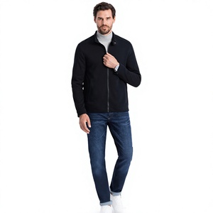Veste Softshell Noire Personnalisée pour Homme, Col Montant, Fermeture Éclair Intégrale, Manches à Boutons Pression, Vêtement d'Extérieur Décontracté, Vente en Gros, Marque Privée - Product Image 5