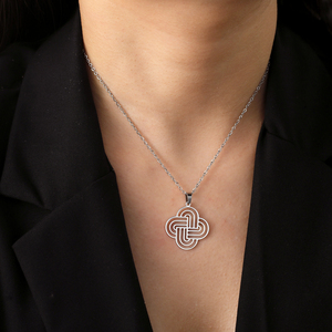 Myshape Celtics Solomon nudo colgante collar mujer Acero inoxidable gargantilla cuello cadenas Vintage amuleto geométrico joyería regalo - Product Image 3