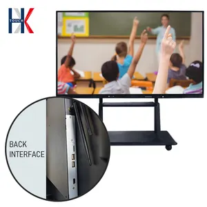 Pizarra blanca con pantalla Digital para aula, tablero inteligente interactivo LCD, TV táctil con Software incorporado, nuevo diseño