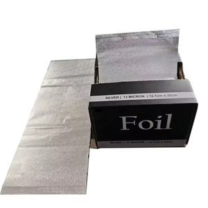 Framar Fogli di Alluminio Morbido per Uso Alimentare 5x14 Pollici, Goffrato, 400 Fogli per <span class=keywords><strong>Parrucchieri</strong></span>, per Schiariture in Salone, Lega 8011 - Product Image 1