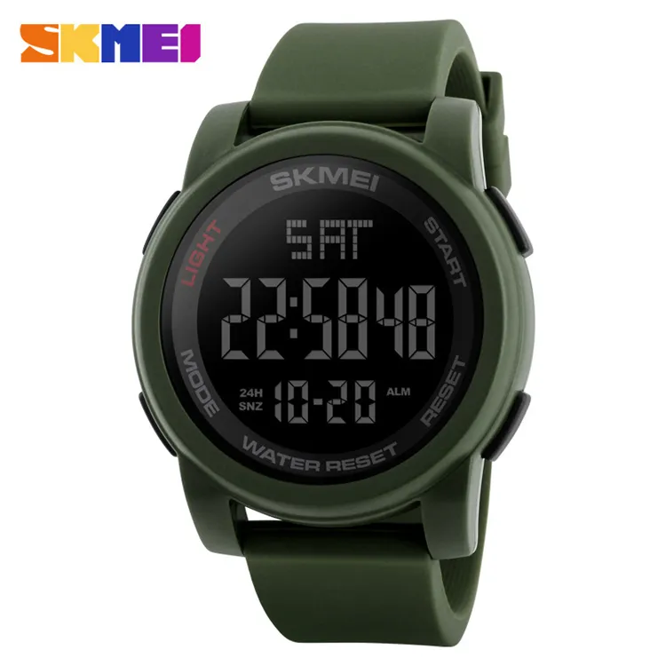 SKMEI 1257 Men Multifunction Digital Watches Outdoor Sports 2023 50M Waterproof Alarm Wristwatches