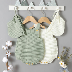 Tutina in Maglia Senza Maniche per Neonati Autunno-Inverno, Pagliaccetto in Cotone per Bambini e Bambine - Product Image 1