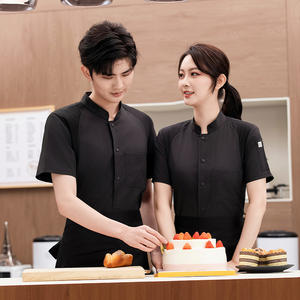 เสื้อเชฟแขนสั้นทำจากผ้าระบายอากาศได้ดีแจ็คเก็ตสำหรับทำอาหารร้านอาหารเครื่องแบบพ่อครัวสำหรับทุกเพศ - Product Image 5