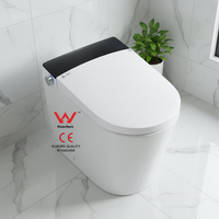 WC intelligent Hwell Watermark CE de petite taille, en céramique, avec fonction automatique pour salle de bain